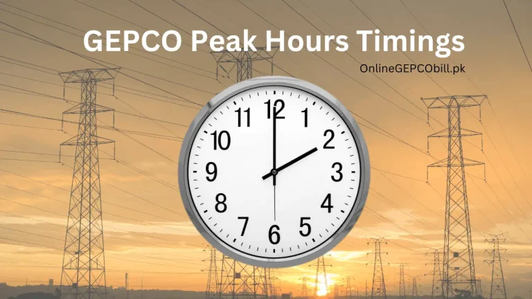 GEPCO Peak Hours Timings 2024 (GEPCO Off Peak Hours)