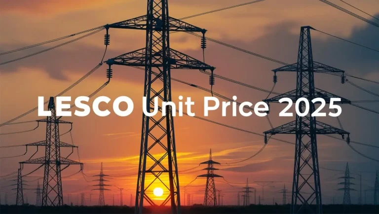 Monthly Rate Overview on LESCO Unit Price 2025